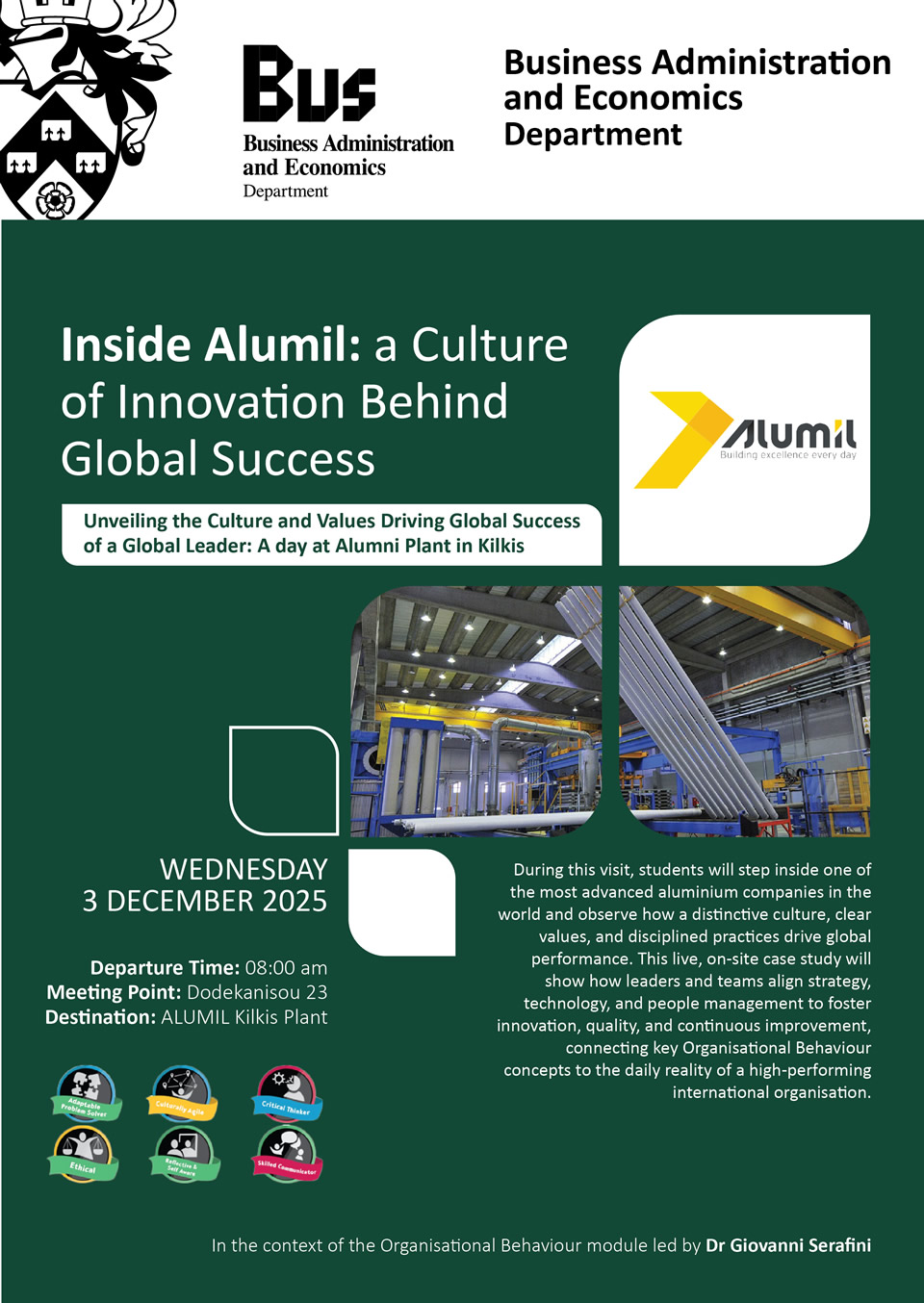 Company visit at ALUMIL by our Business Students