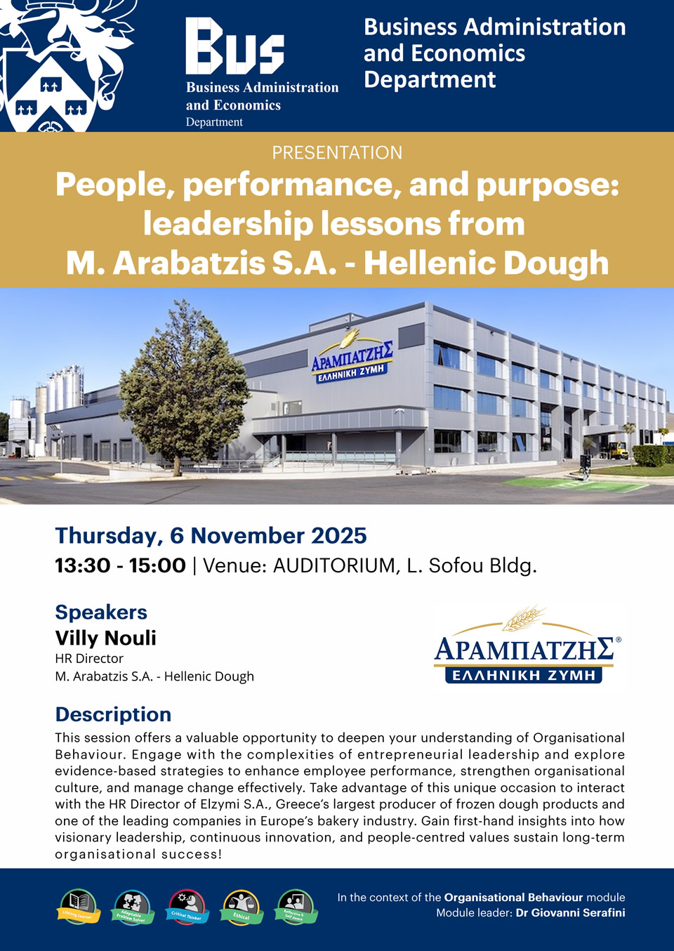 People, performance, and purpose - leadership lessons from M. Arabatzis S.A. - Hellenic Dough