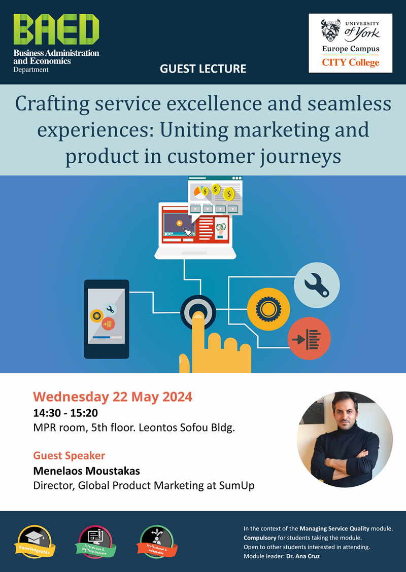 Click to download PDF poster Guest Lecture - Crafting service excellence and seamless experiences