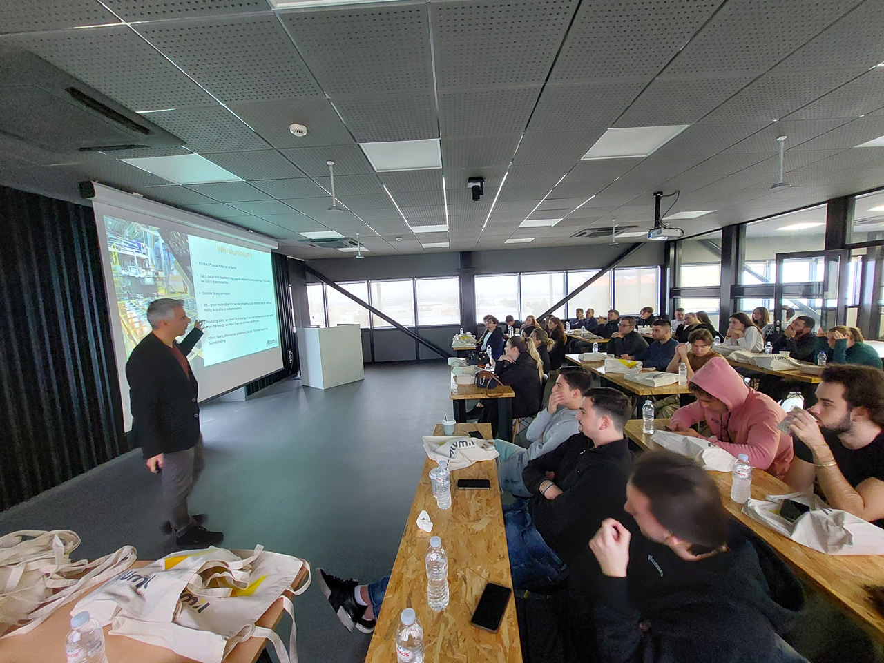 A hands-on learning experience for CITY College business students at Alumil's cutting-edge facility