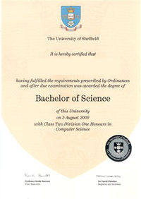 Bachelor of Science degree